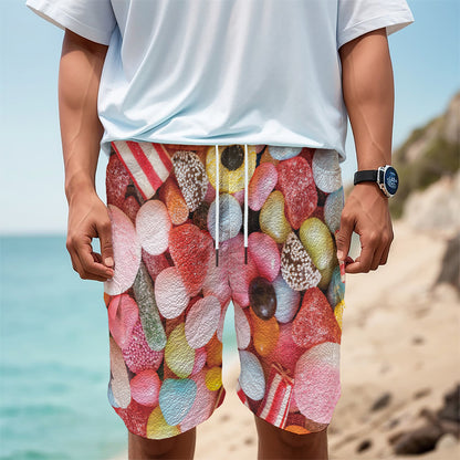Colorful Candy And Jelly Print Men's Cargo Shorts