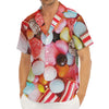 Colorful Candy And Jelly Print Men's Deep V-Neck Shirt