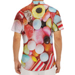 Colorful Candy And Jelly Print Men's Deep V-Neck Shirt