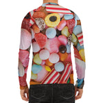 Colorful Candy And Jelly Print Men's Long Sleeve Rash Guard