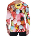 Colorful Candy And Jelly Print Men's Long Sleeve T-Shirt