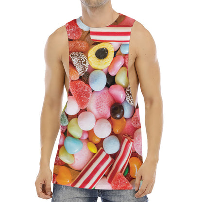 Colorful Candy And Jelly Print Men's Muscle Tank Top