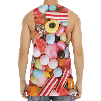 Colorful Candy And Jelly Print Men's Muscle Tank Top