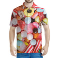 Colorful Candy And Jelly Print Men's Polo Shirt