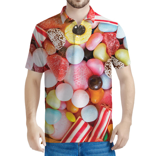 Colorful Candy And Jelly Print Men's Polo Shirt