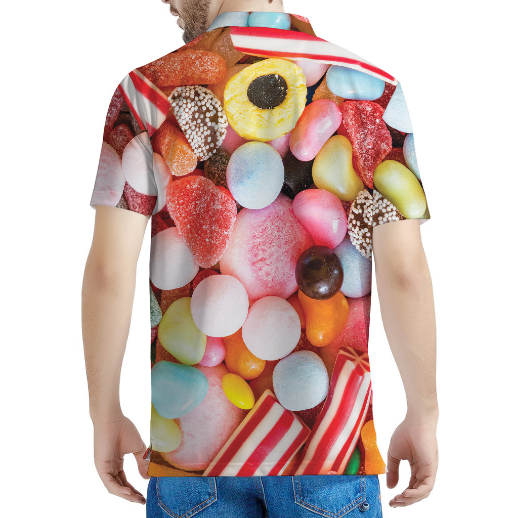 Colorful Candy And Jelly Print Men's Polo Shirt