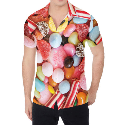 Colorful Candy And Jelly Print Men's Shirt
