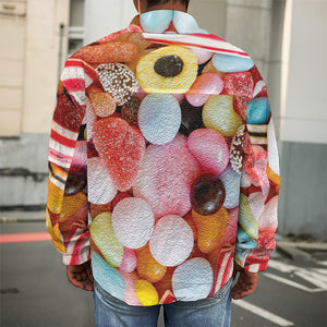 Colorful Candy And Jelly Print Men's Shirt Jacket