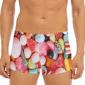 Colorful Candy And Jelly Print Men's Short Boxer Briefs