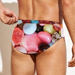 Colorful Candy And Jelly Print Men's Swim Briefs