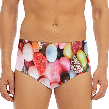 Colorful Candy And Jelly Print Men's Triangle Swim Briefs