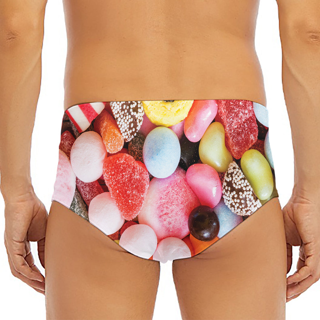 Colorful Candy And Jelly Print Men's Triangle Swim Briefs