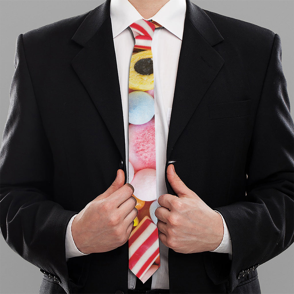 Colorful Candy And Jelly Print Necktie