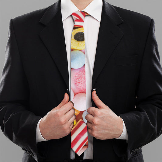 Colorful Candy And Jelly Print Necktie
