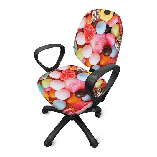 Colorful Candy And Jelly Print Office Chair Cover