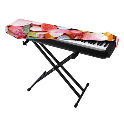 Colorful Candy And Jelly Print Piano Keyboard Cover