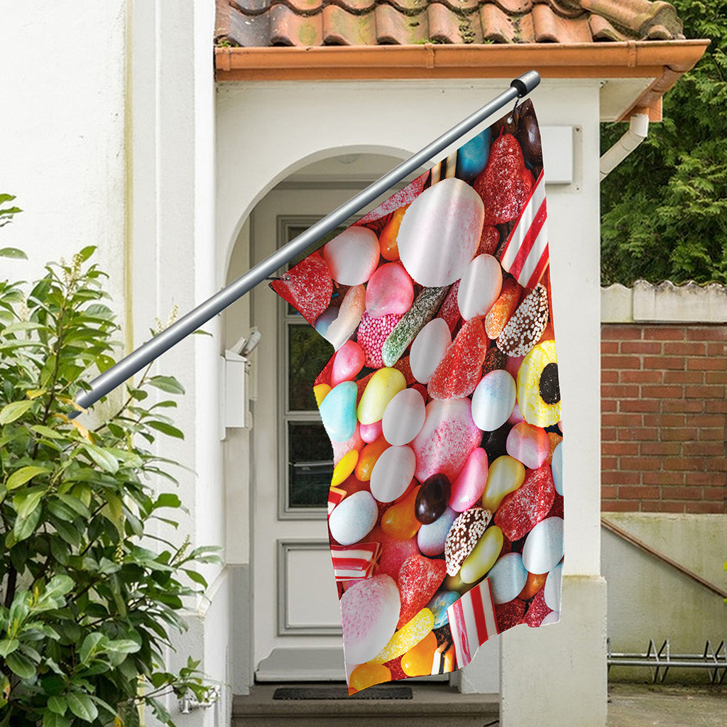 Colorful Candy And Jelly Print Polyester Flag
