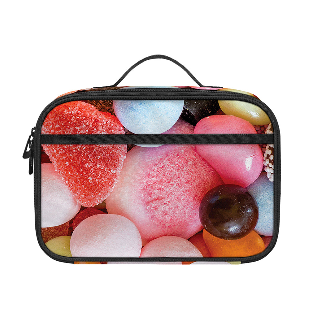 Colorful Candy And Jelly Print Portable Lunch Bag