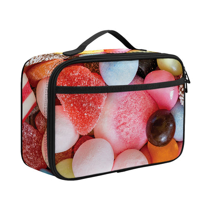 Colorful Candy And Jelly Print Portable Lunch Bag