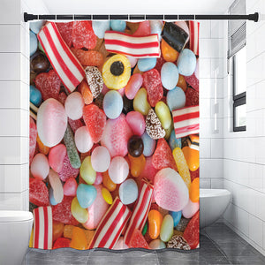 Colorful Candy And Jelly Print Premium Shower Curtain