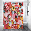 Colorful Candy And Jelly Print Premium Shower Curtain