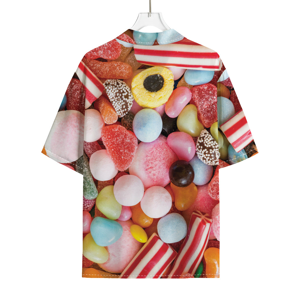 Colorful Candy And Jelly Print Rayon Hawaiian Shirt