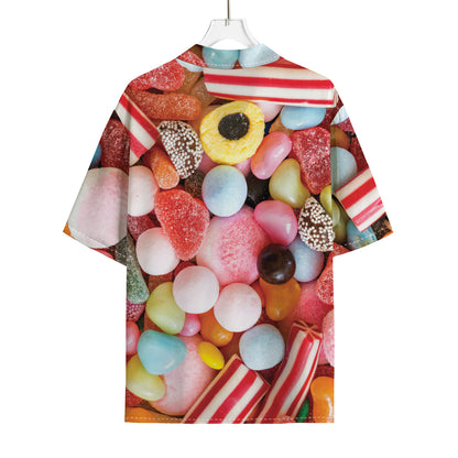 Colorful Candy And Jelly Print Rayon Hawaiian Shirt