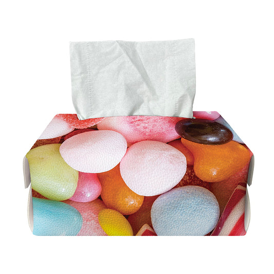 Colorful Candy And Jelly Print Rectangle Tissue Box Cover