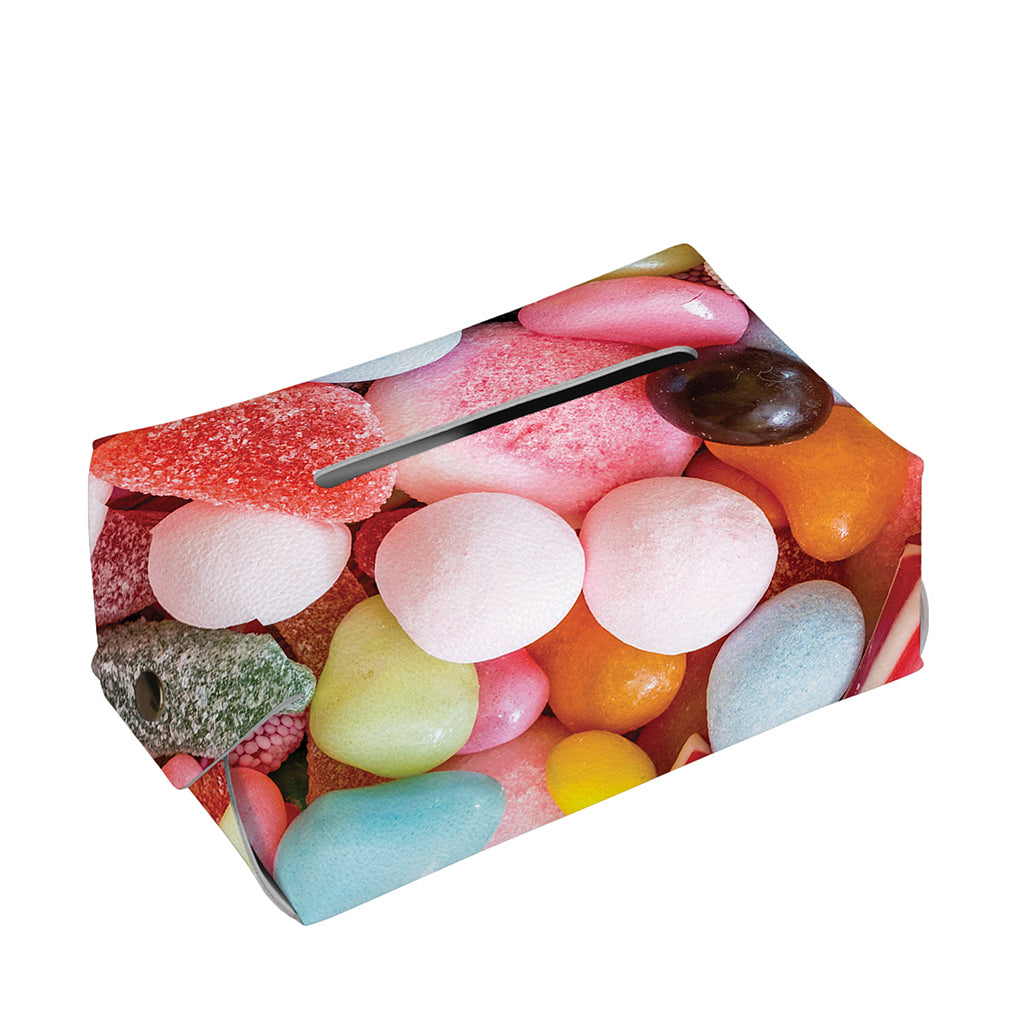 Colorful Candy And Jelly Print Rectangle Tissue Box Cover
