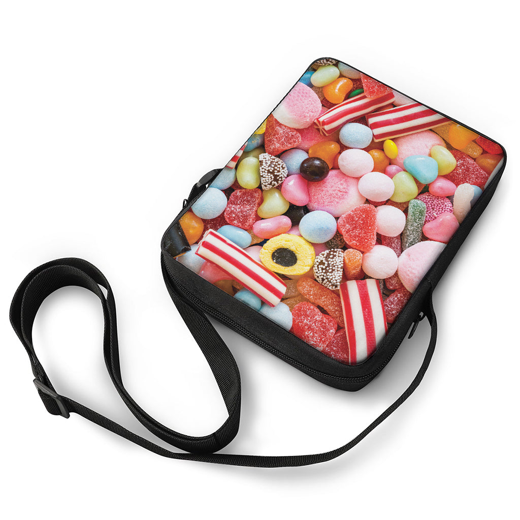 Colorful Candy And Jelly Print Rectangular Crossbody Bag
