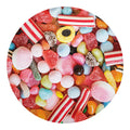 Colorful Candy And Jelly Print Round Blanket