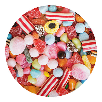 Colorful Candy And Jelly Print Round Blanket