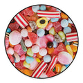 Colorful Candy And Jelly Print Round Floor Mat