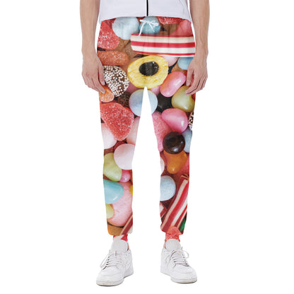Colorful Candy And Jelly Print Scuba Joggers