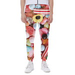 Colorful Candy And Jelly Print Scuba Joggers