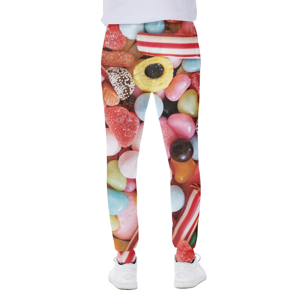 Colorful Candy And Jelly Print Scuba Joggers