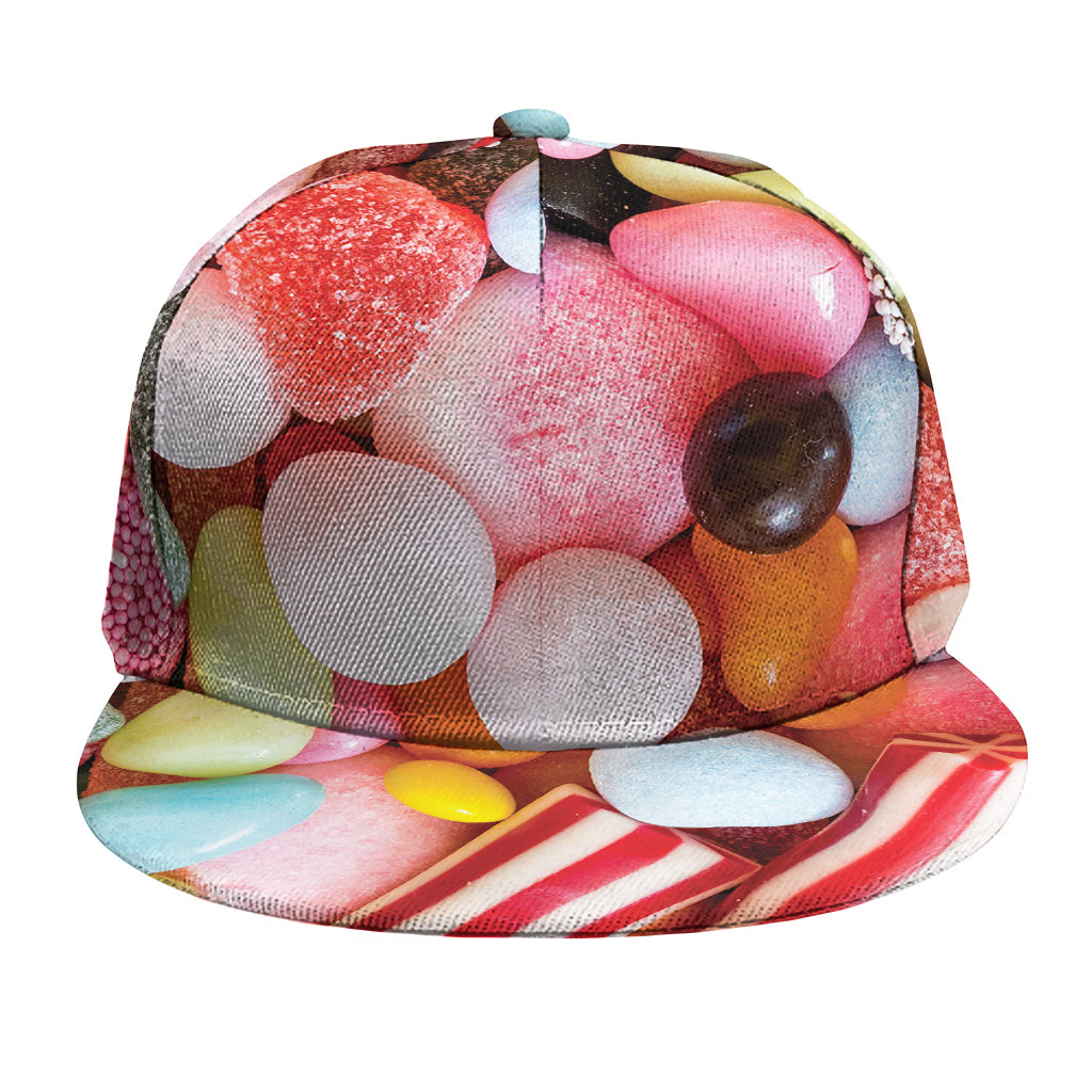 Colorful Candy And Jelly Print Snapback Cap