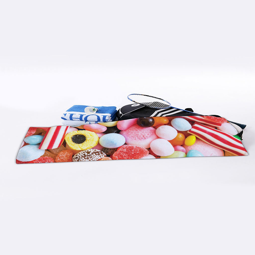 Colorful Candy And Jelly Print Sports Towel