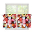Colorful Candy And Jelly Print Tier Curtains