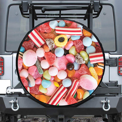 Colorful Candy And Jelly Print Tire Cover