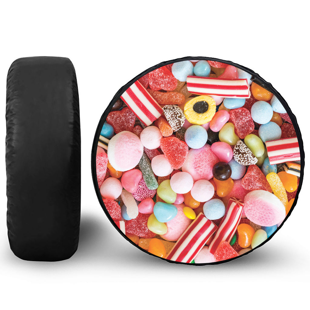 Colorful Candy And Jelly Print Tire Cover
