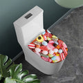 Colorful Candy And Jelly Print Toilet Lid Cover