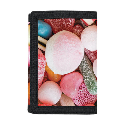 Colorful Candy And Jelly Print Trifold Wallet