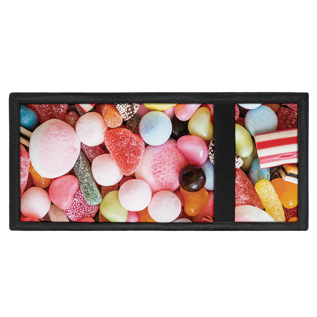 Colorful Candy And Jelly Print Trifold Wallet