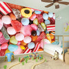 Colorful Candy And Jelly Print Wall Sticker