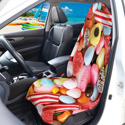 Colorful Candy And Jelly Print Waterproof Car Seat Cover