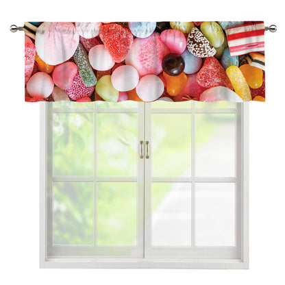 Colorful Candy And Jelly Print Window Valance