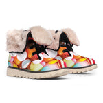 Colorful Candy And Jelly Print Winter Boots