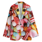 Colorful Candy And Jelly Print Women's Blazer
