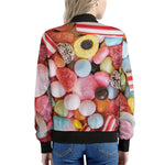 Colorful Candy And Jelly Print Women's Bomber Jacket